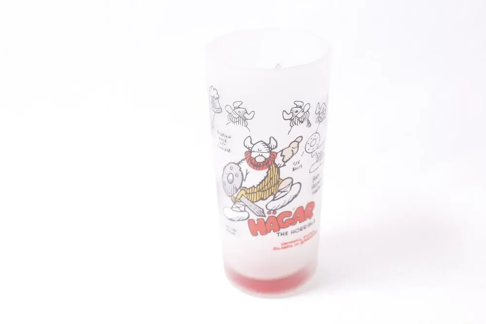 Obelix and Asterix Hagar the Horrible Water Glass KFS Comic Graphic Drinkware ~